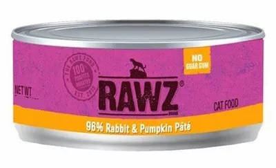 18/3oz Rawz 96% Rabbit & Pumpkin Cat Can - Items on Sale Now